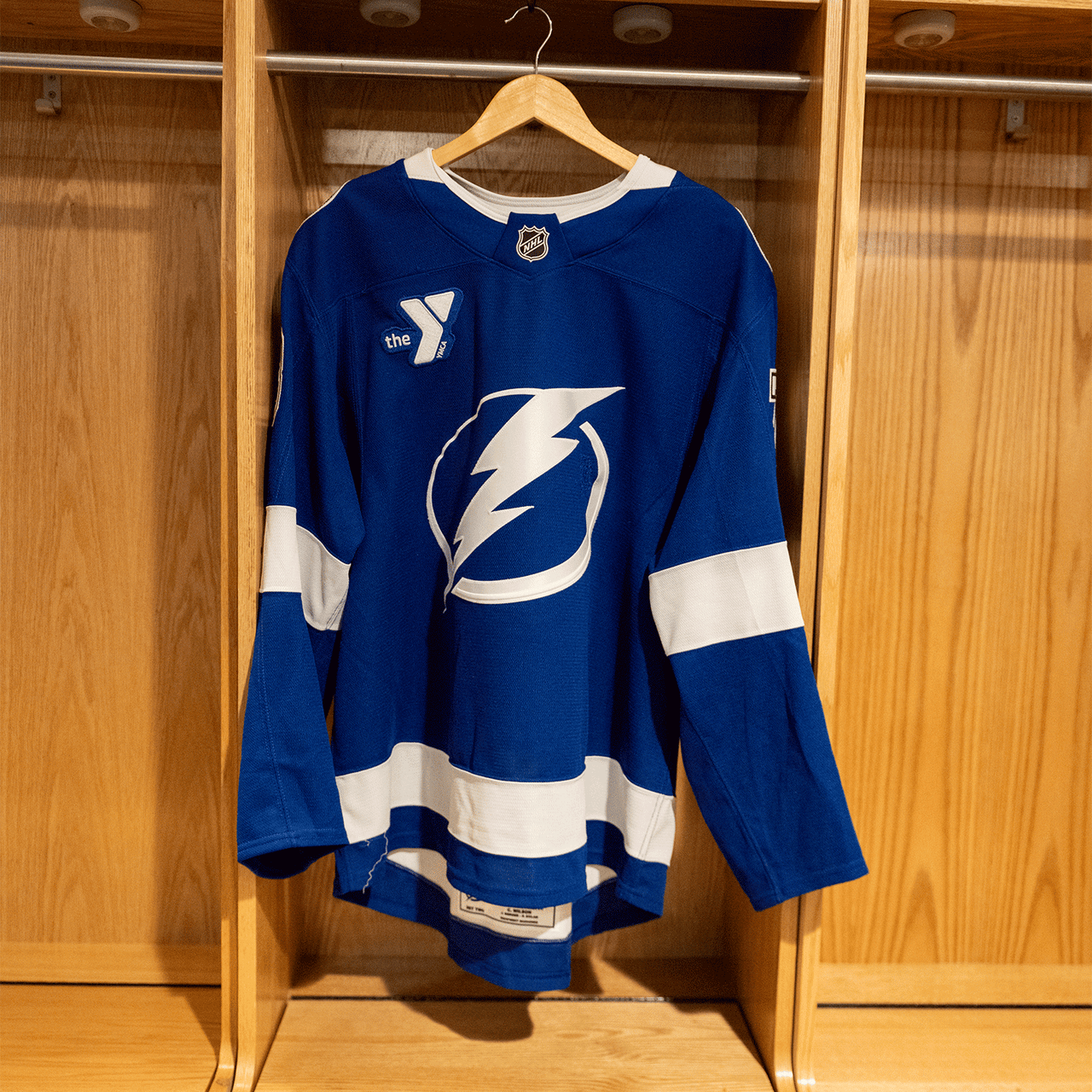 #78 Emil Lilleberg Tampa Bay Lightning Game Worn Jersey 2024-2025 Blue Home Set 2 (Size 56)