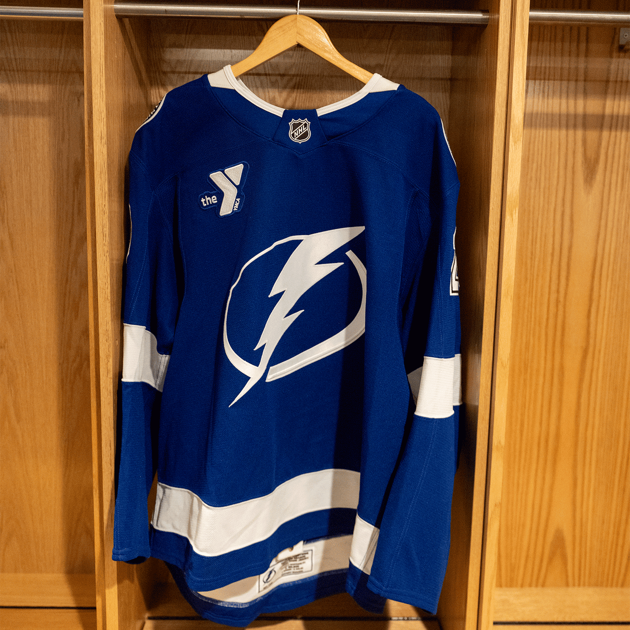 #20 Nicholas Paul Tampa Bay Lightning Game Worn Jersey 2024-2025 Blue Home Set 2 (Size 58)