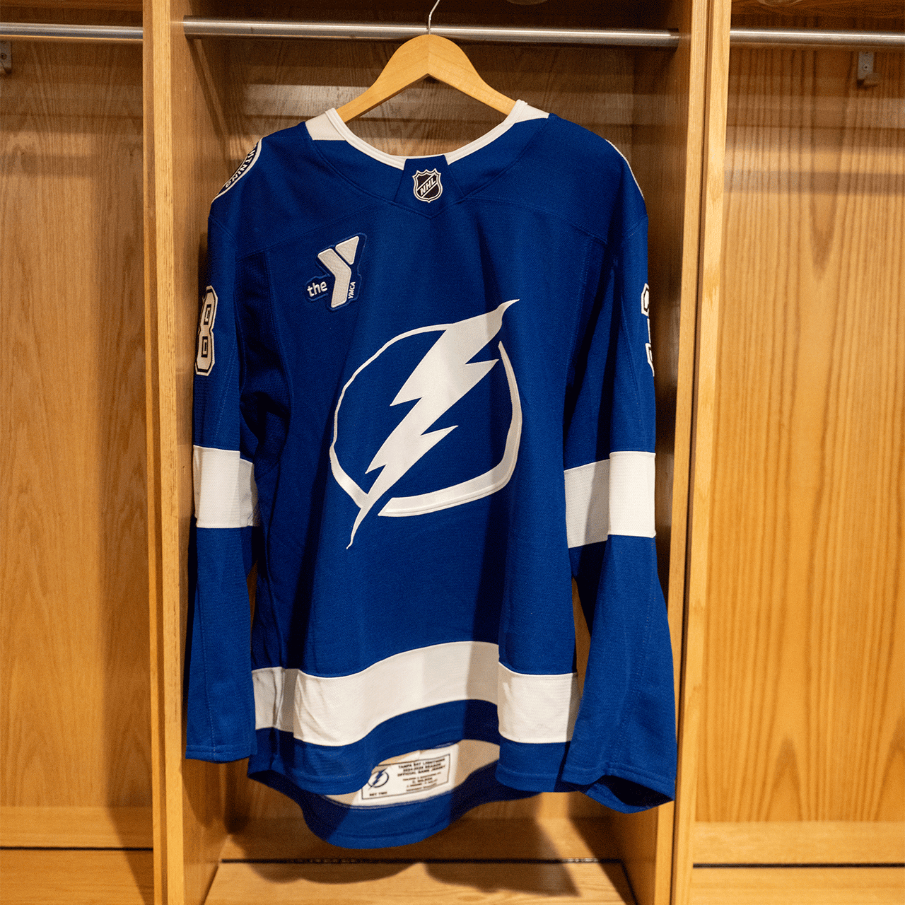 #38 Brandon Hagel Tampa Bay Lightning Game Worn Jersey 2024-2025 Blue Home Set2 (Size 56)