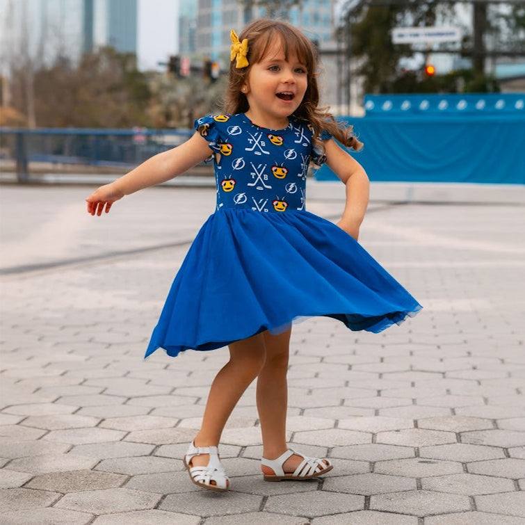 Kids Tampa Bay Lightning Emerson and Friends Thunderbug Tulle Twirl Dress
