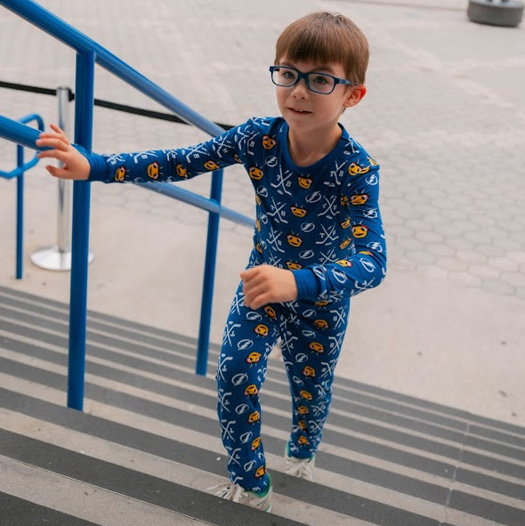 Kids Tampa Bay Lightning Emerson and Friends Thunderbug Bamboo Long Sleeve Pajama Pants Set