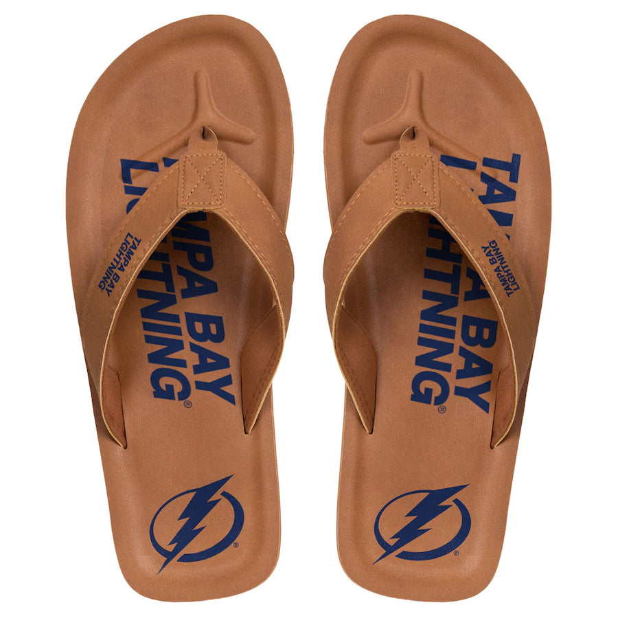 Tampa Bay Lightning FOCO Flip-Flop Sandals (Size 9-10 ONLY)