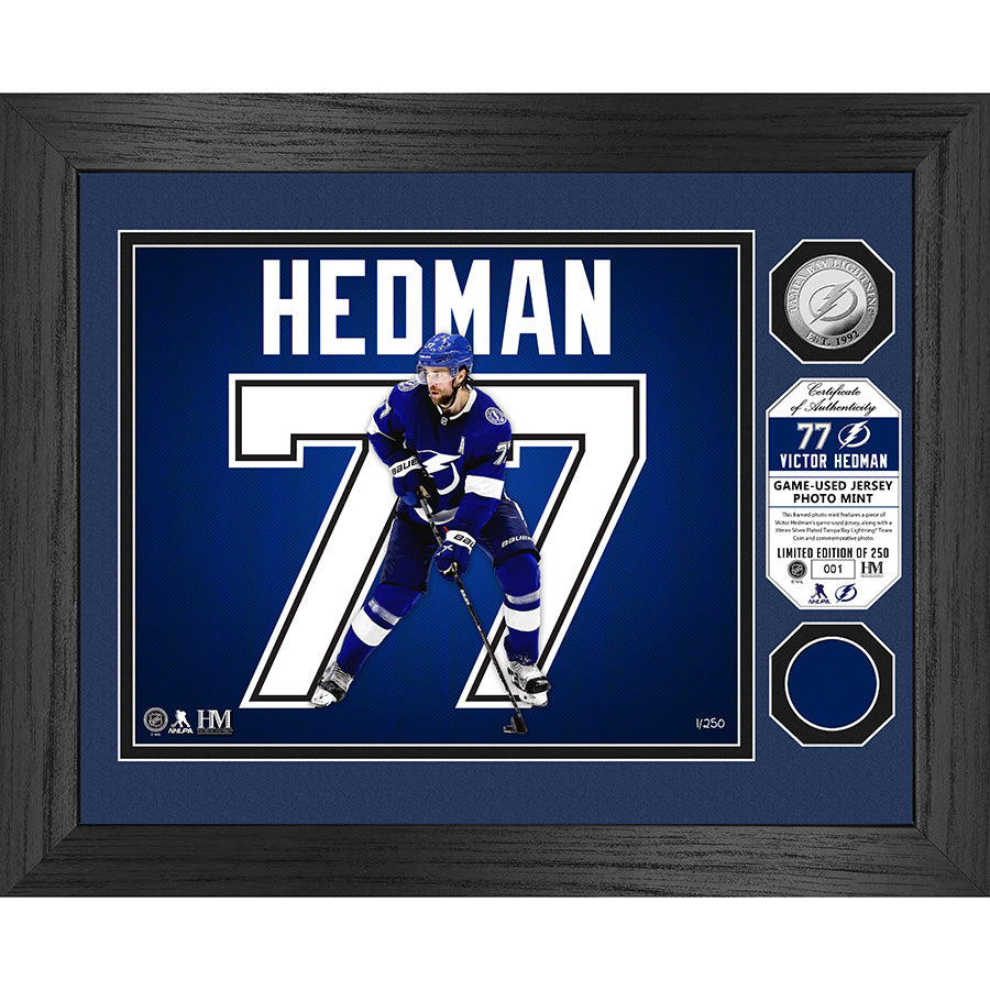 Tampa Bay Lightning Highland Mint Hedman Game-worn Jersey Photo Mint