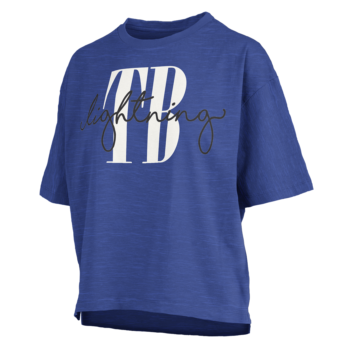 Women's Tampa Bay Lightning Pressbox Coral Crop Tee