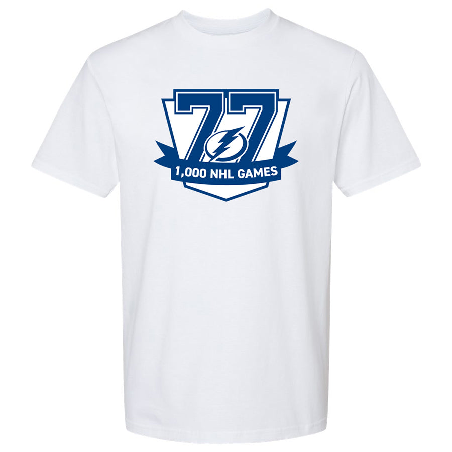 Tampa Bay Lightning Victor Hedman 1000 Games Player Tribute T-shirt