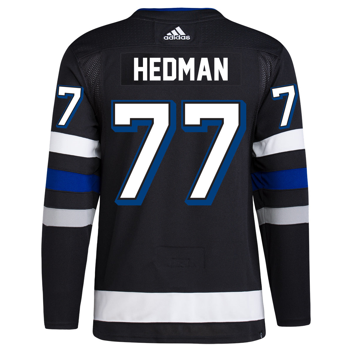 Adidas Tampa Bay Lightning No77 Victor Hedman Men's 2019 Black Golden Edition Authentic Stitched NHL Jersey