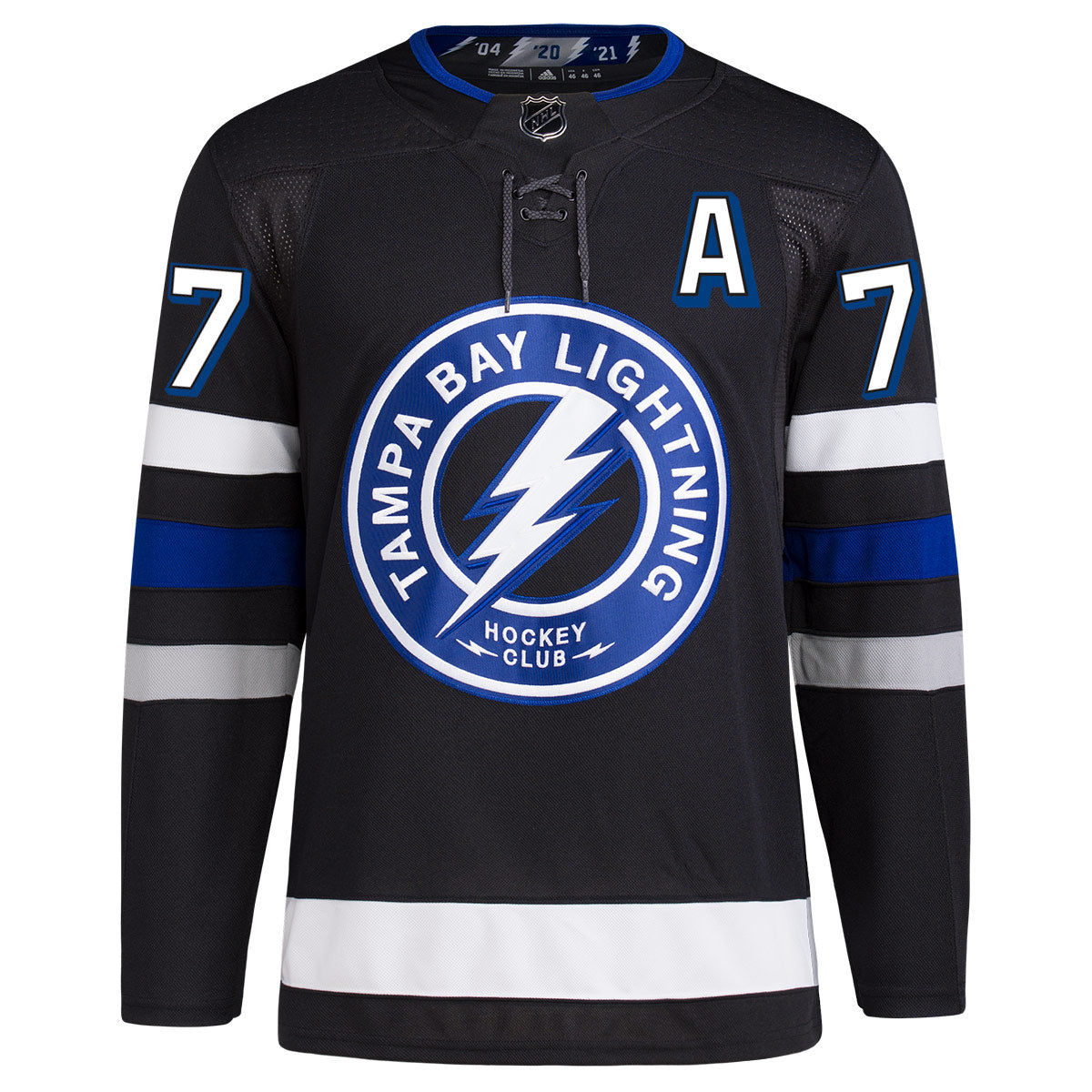Adidas Tampa Bay Lightning No77 Victor Hedman Black Alternate Authentic Youth 2020 Stanley Cup Champions Stitched NHL Jersey