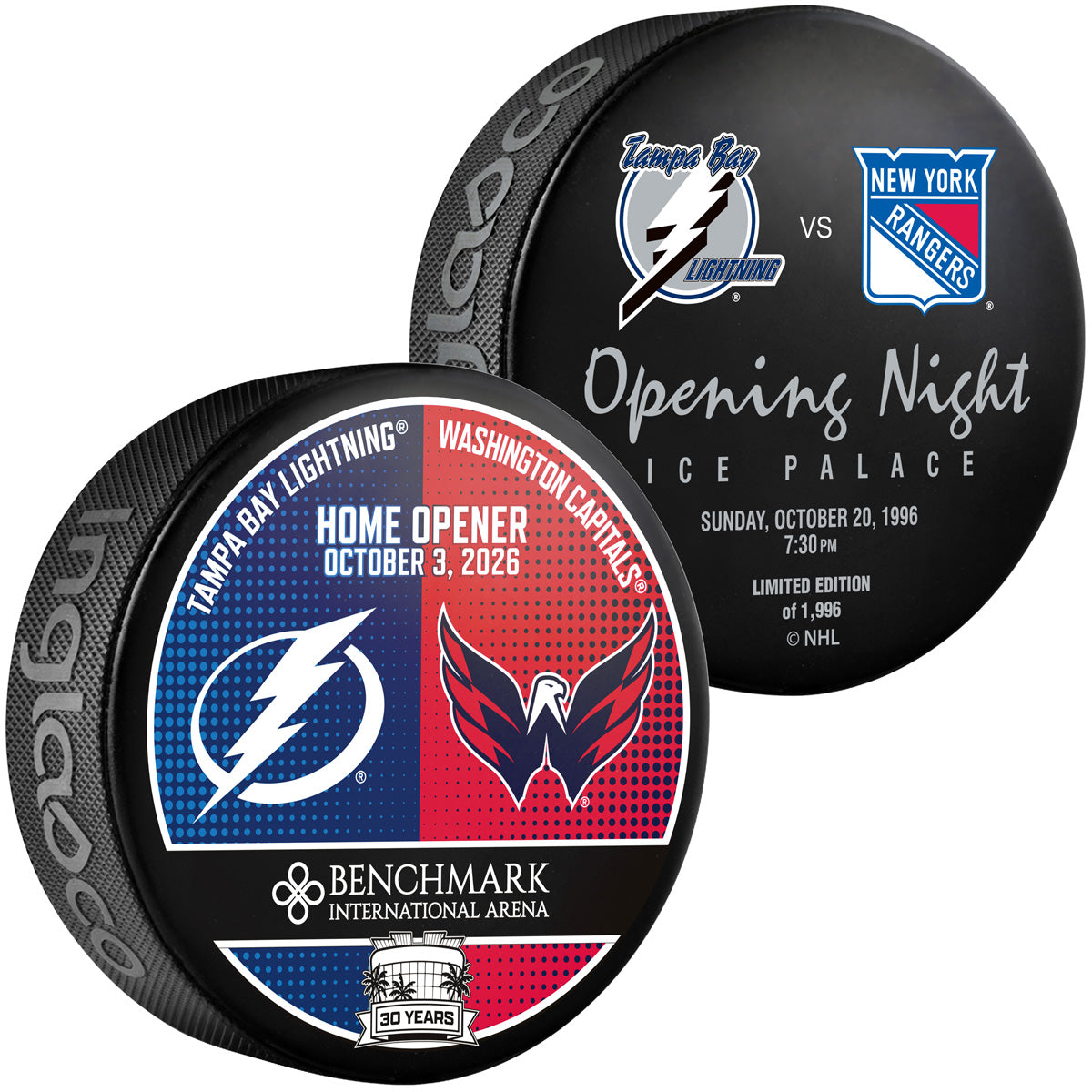 Tampa Bay Lightning Double-Sided Limited Edition 2026 Home Opener Puck