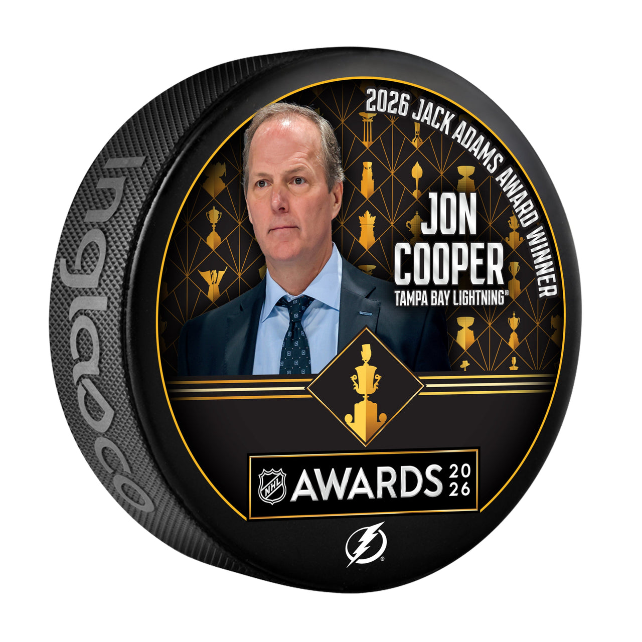 Tampa Bay Lightning Jon Cooper 2026 Jack Adams Award Limited Edition Puck
