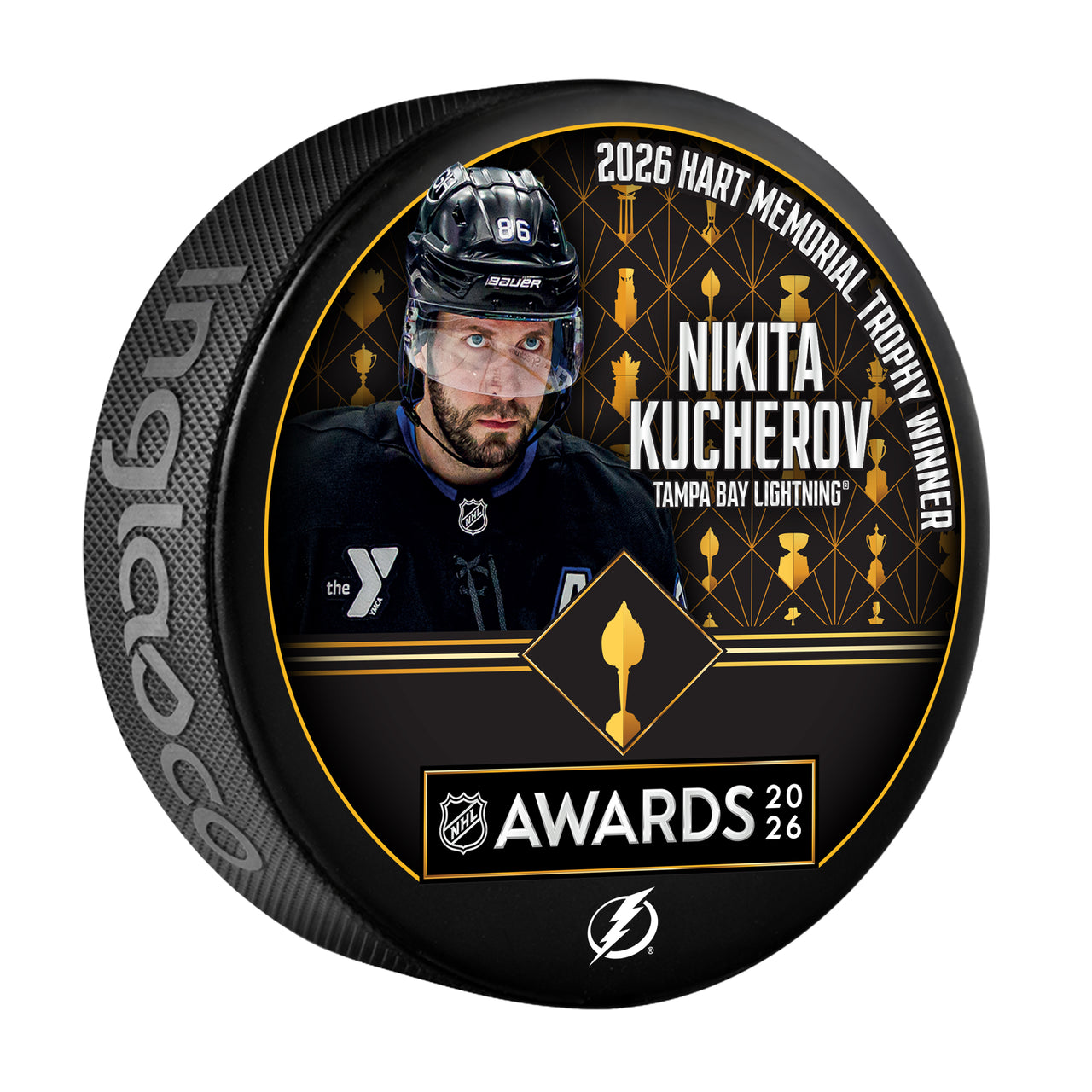 Tampa Bay Lightning Nikita Kucherov 2026 Hart Memorial Trophy Limited Edition Puck