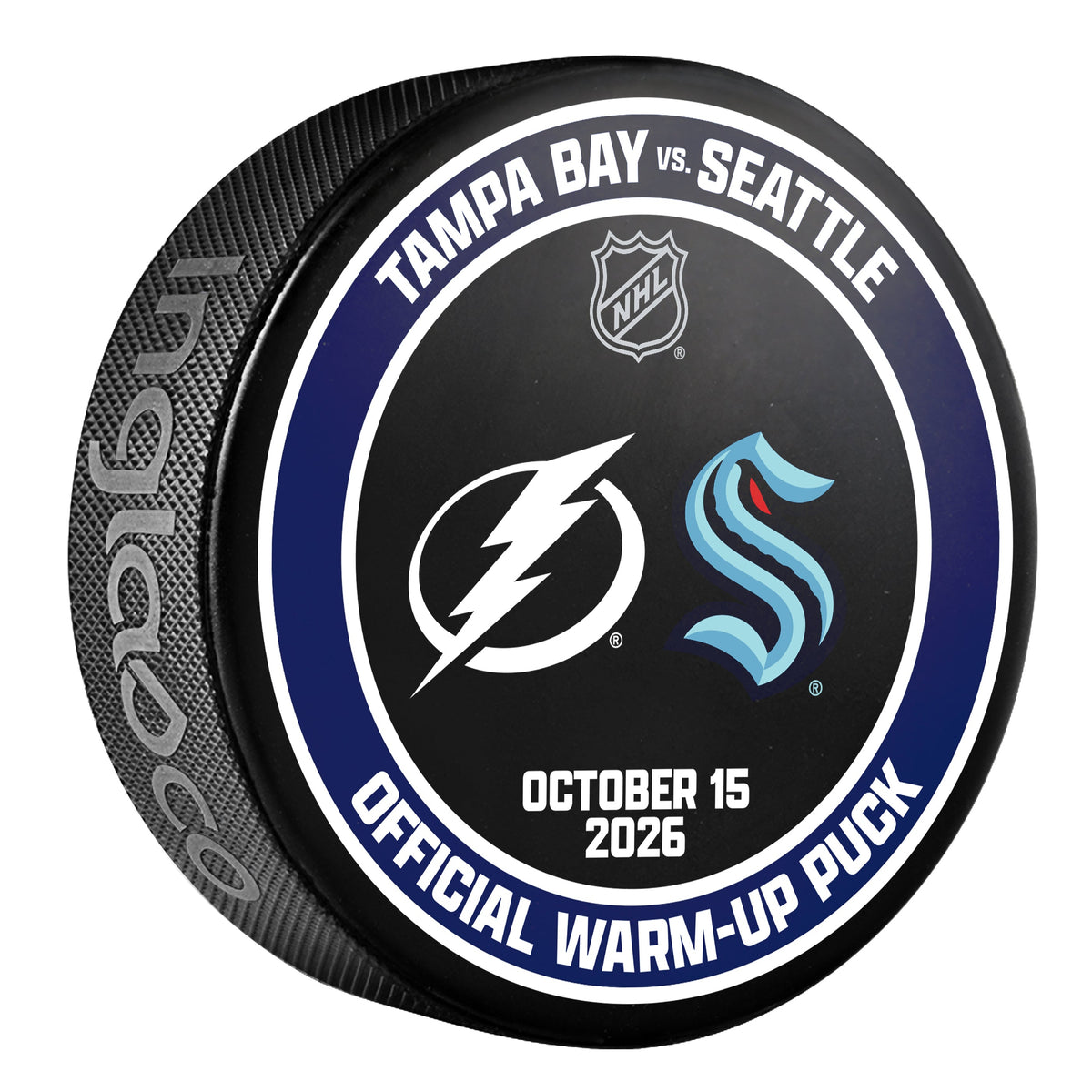 Tampa Bay Lightning 2026-27 Game-used Warm-up Puck vs Seattle (10/15/26)