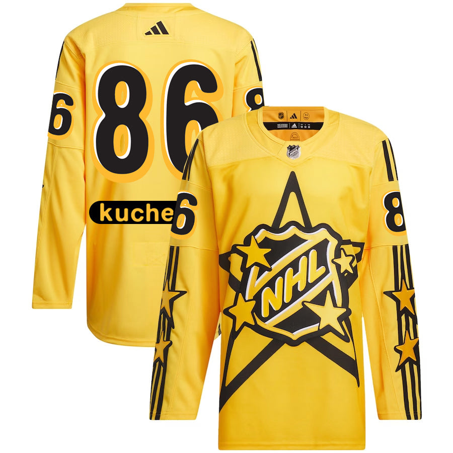 2024 NHL All-Star YELLOW #86 Kucherov adidas x drew house Jersey (Size 52 ONLY)