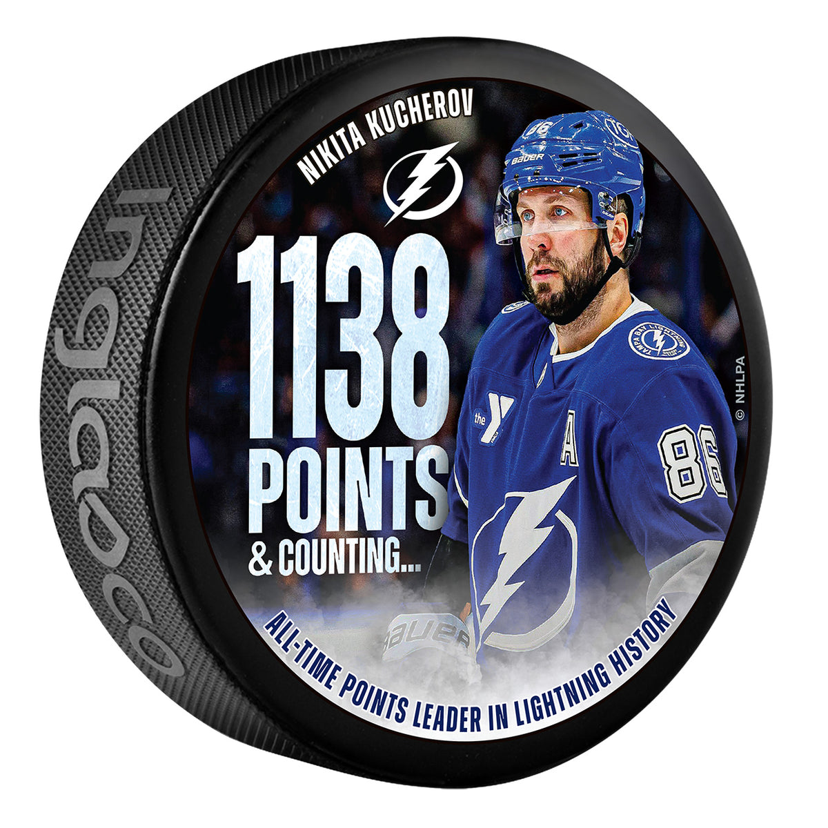 Tampa Bay Lightning Limited Edition Nikita Kucherov All-Time Points Leader Puck