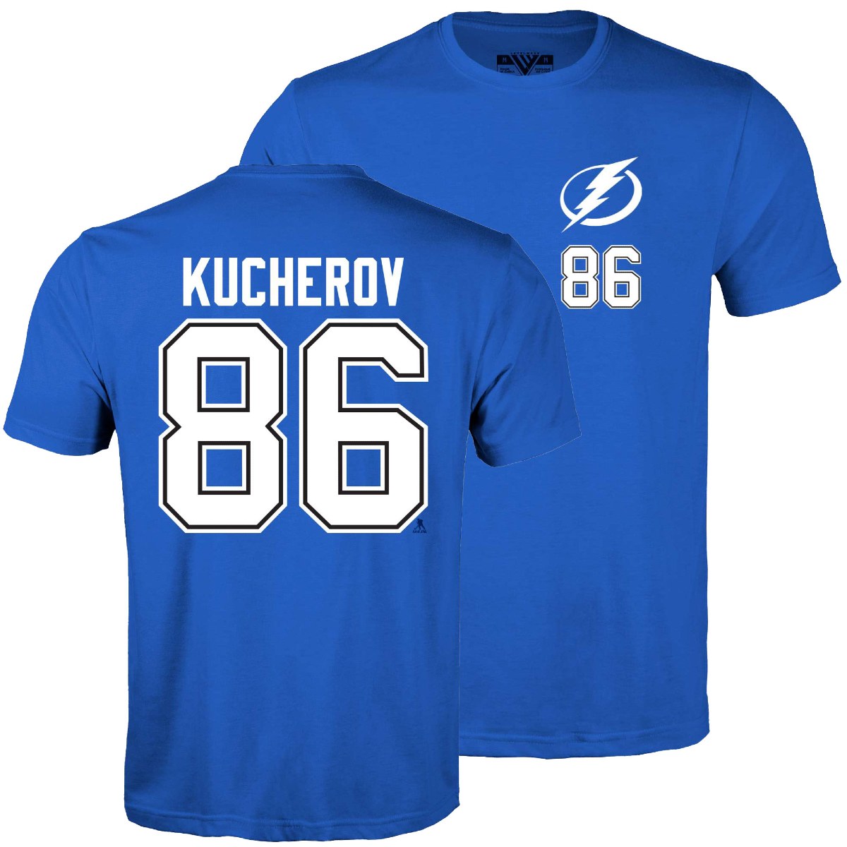 Tampa Bay Lightning Levelwear Nikita Kucherov Blue Name & Number Tee