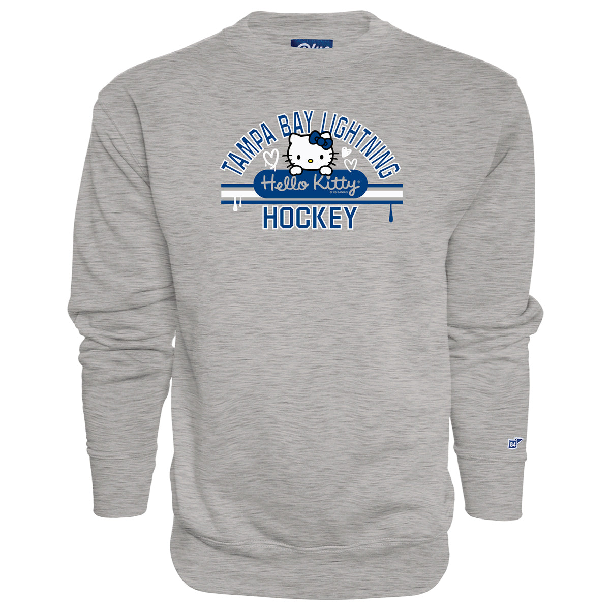 Unisex Tampa Bay Lightning Hello Kitty Heather Grey Crew Neck Sweatshirt