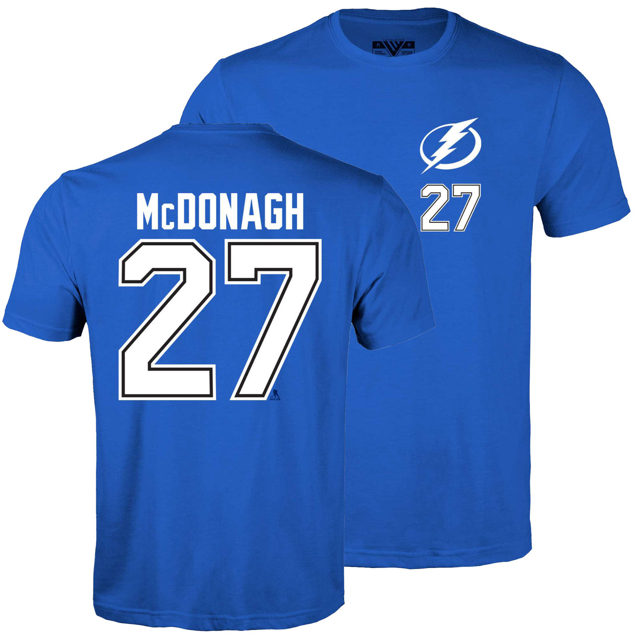 Tampa Bay Lightning Levelwear Ryan McDonagh Blue Name & Number Tee