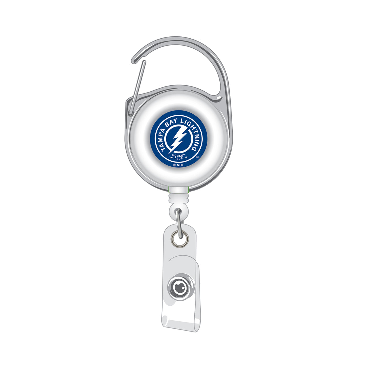 Tampa Bay Lightning Deluxe Clip Badge Reel with Shoulder Patch Logo