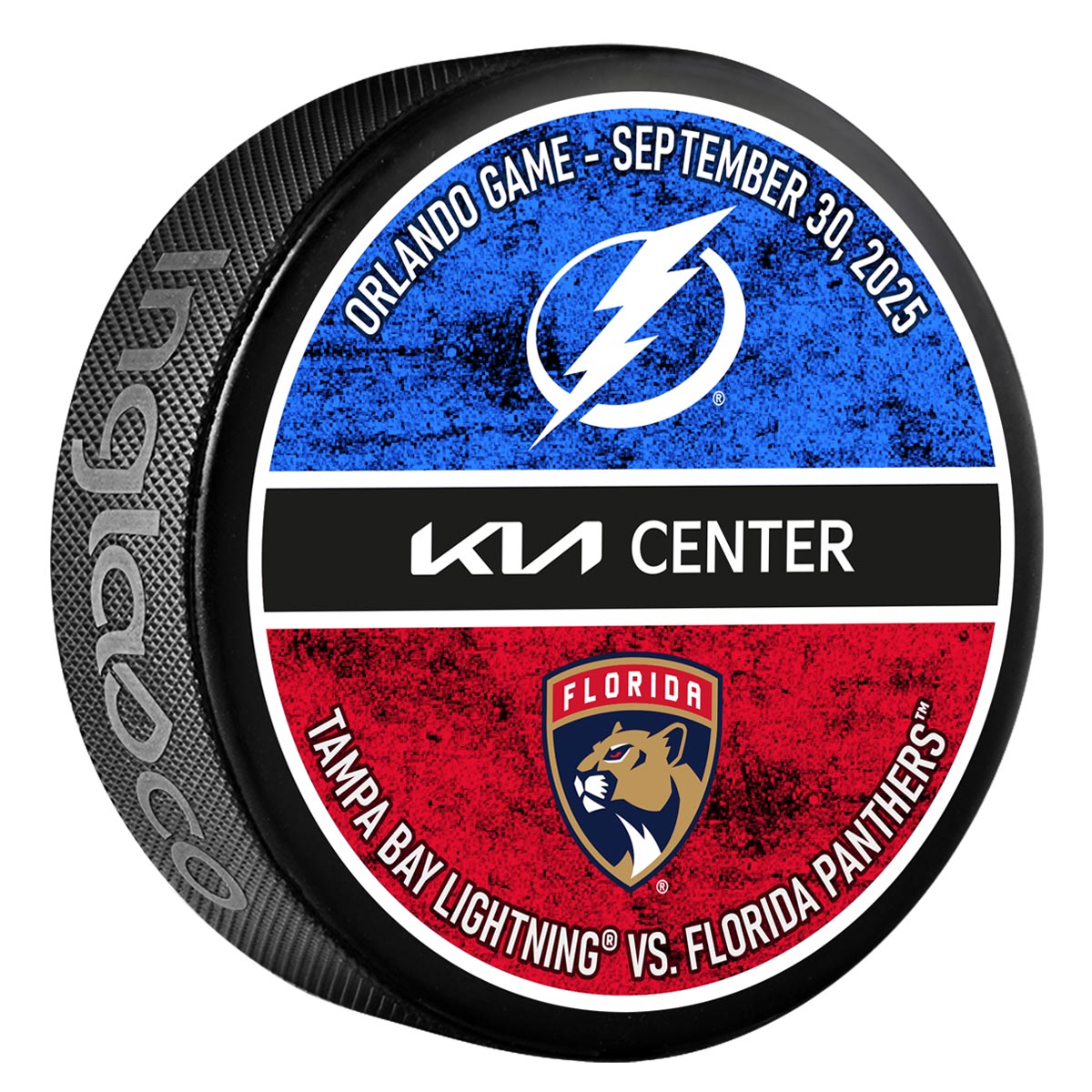 Tampa Bay Lightning 2025 Preseason Limited Edition Match Up Puck vs Florida - Orlando Game