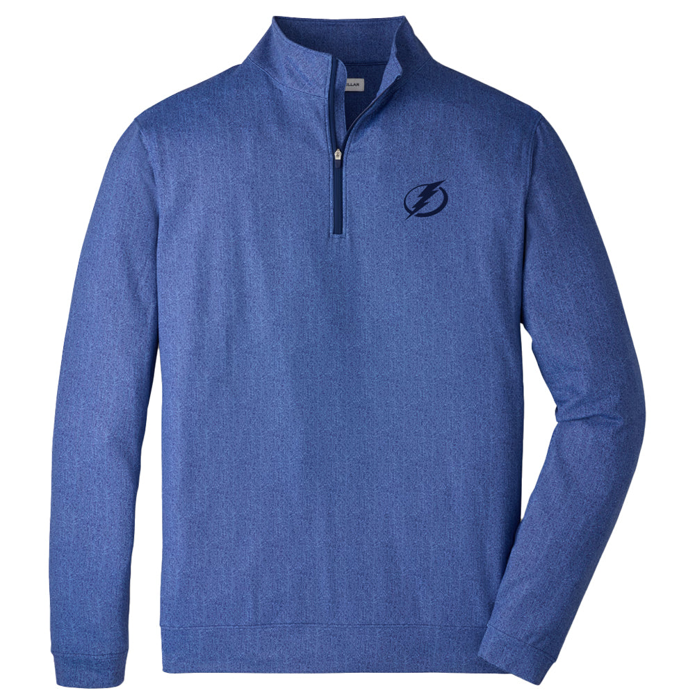 Men's Tampa Bay Lightning Peter Millar Perth Herringbone 1/4 Zip