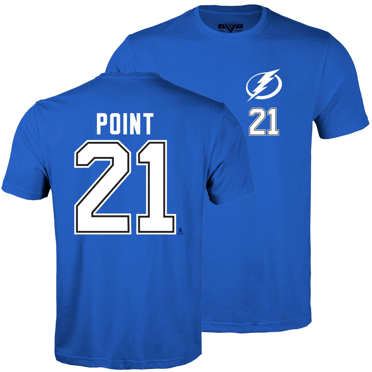 Tampa Bay Lightning Levelwear Braydon Point Blue Name & Number Tee