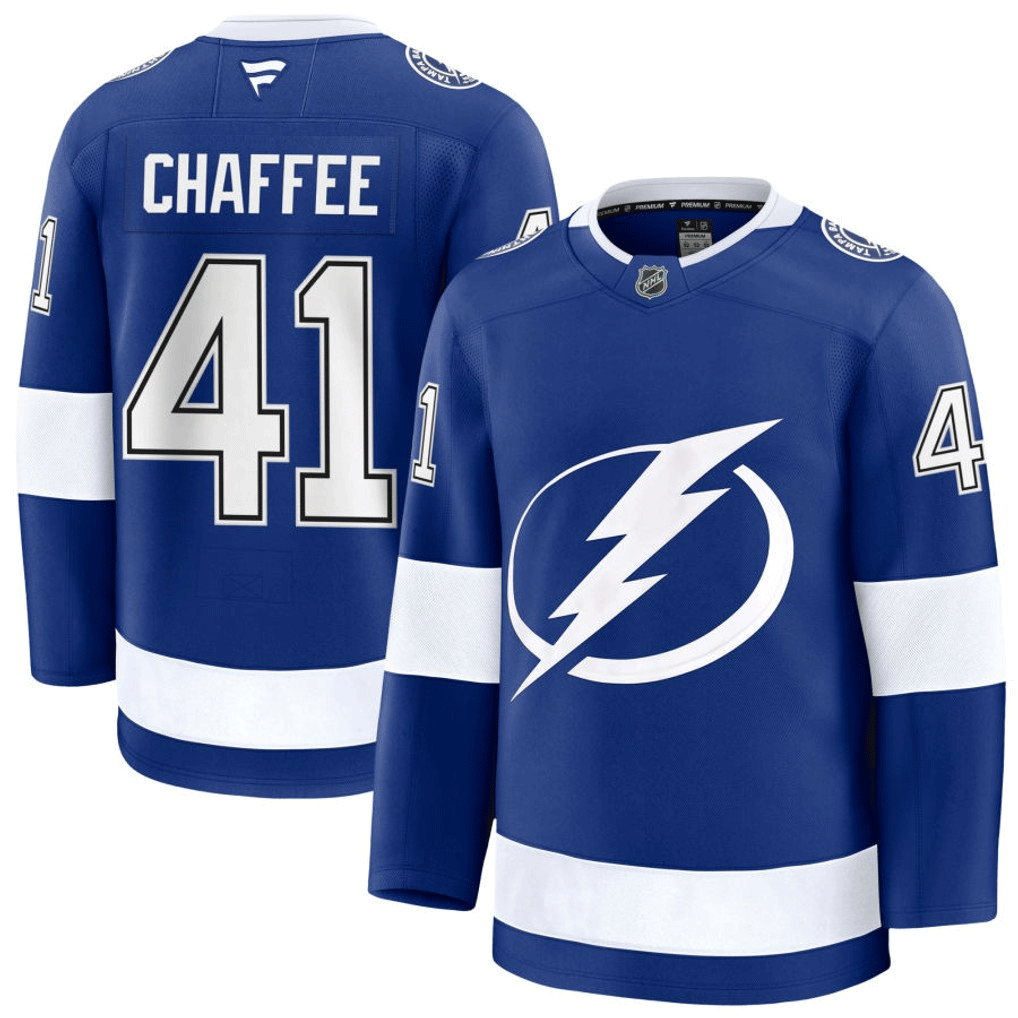 41 Mitchell Chaffee Tampa Bay Lightning Fanatics Premium Home Blue Jersey