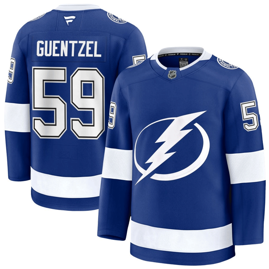 59 Jake Guentzel Tampa Bay Lightning Fanatics Premium Home Blue Jersey