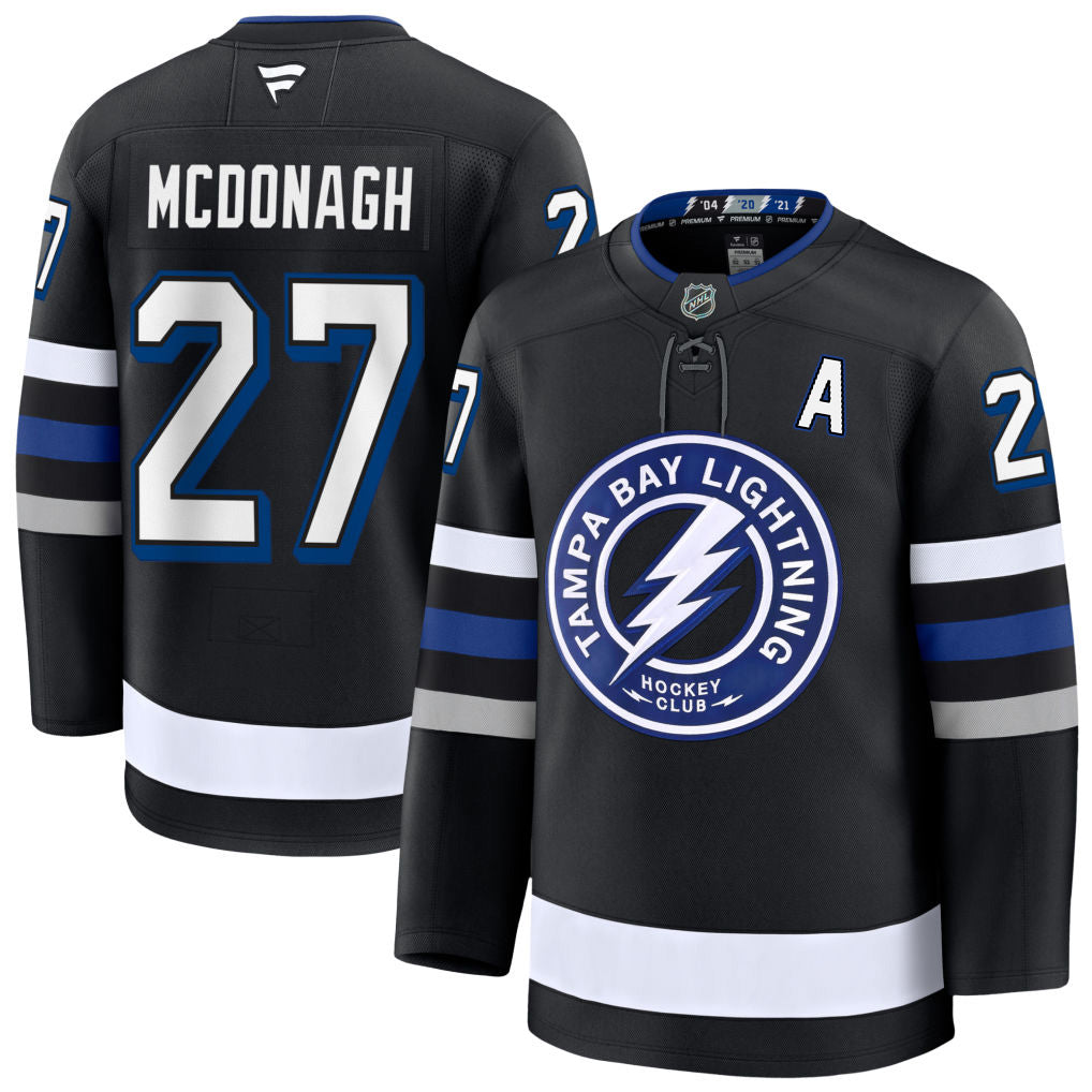 27 Ryan McDonagh Tampa Bay Lightning Fanatics Premium Alternate Black Jersey