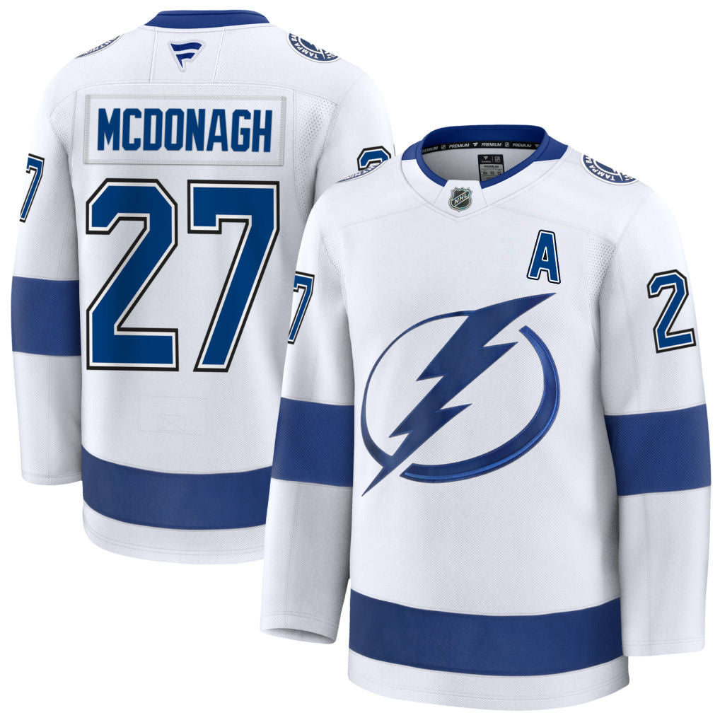 27 Ryan McDonagh Tampa Bay Lightning Fanatics Premium Away White Jersey