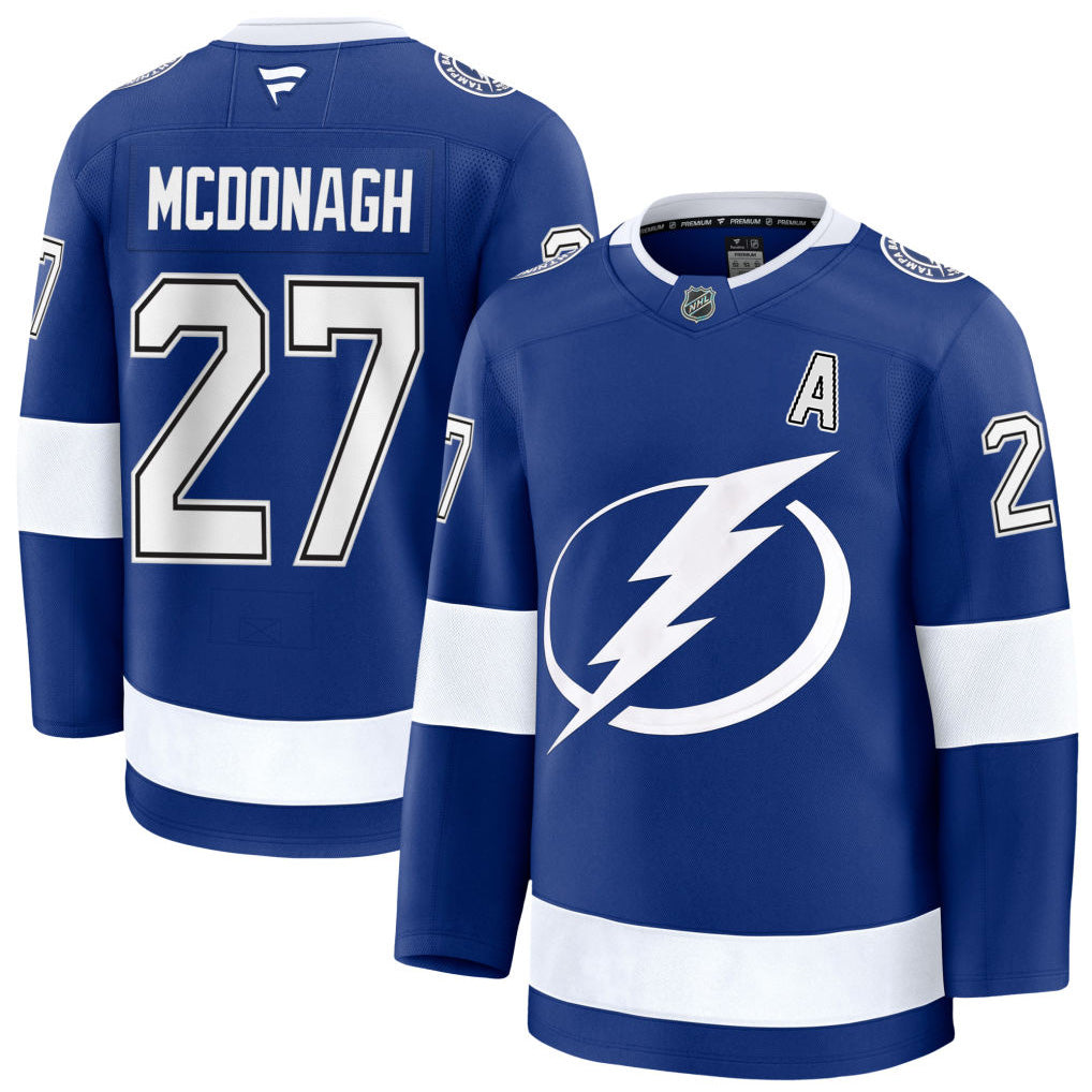 27 Ryan McDonagh Tampa Bay Lightning Fanatics Premium Home Blue Jersey