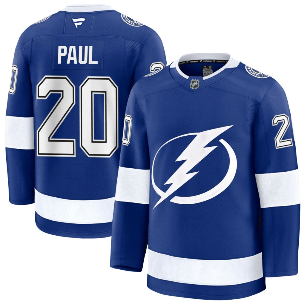 20 Nick Paul Tampa Bay Lightning Fanatics Premium Home Blue Jersey