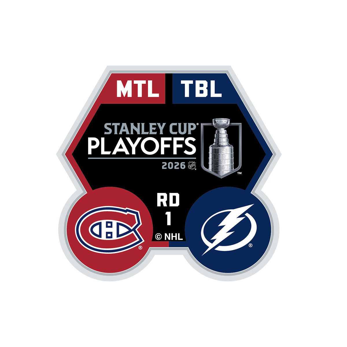 Tampa Bay Lightning 2026 Playoffs Lightning vs. Canadiens Round 1 Match-up Pin