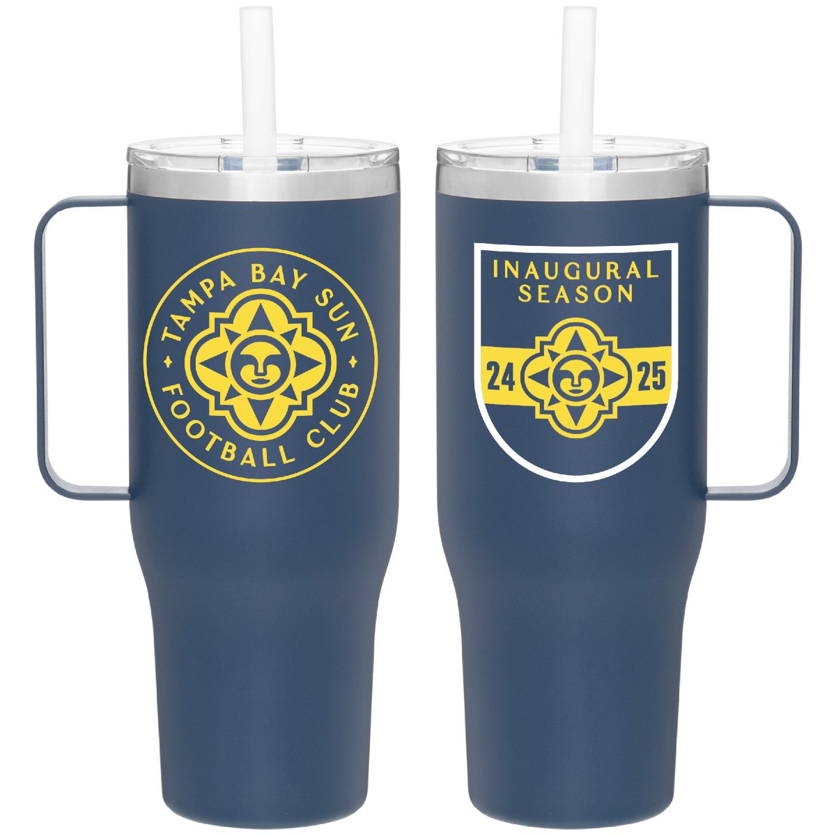 Tampa Bay Sun FC Inaugural Season 40 oz Water Bottle with Straw