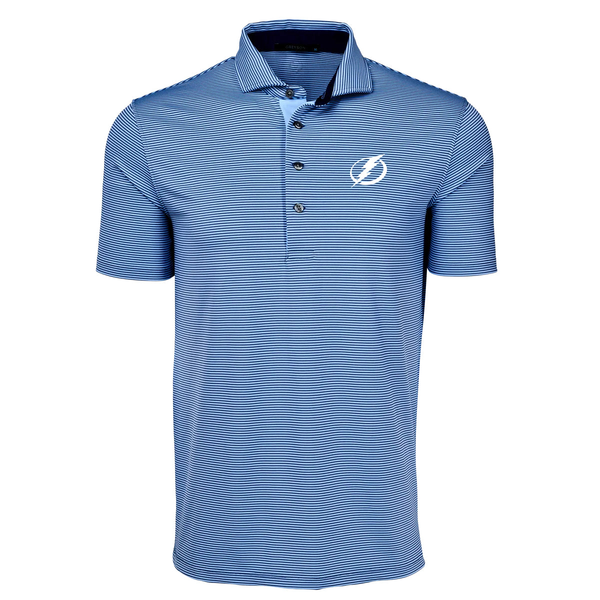 Men's Tampa Bay Lighting Greyson Saranac Light Blue Polo