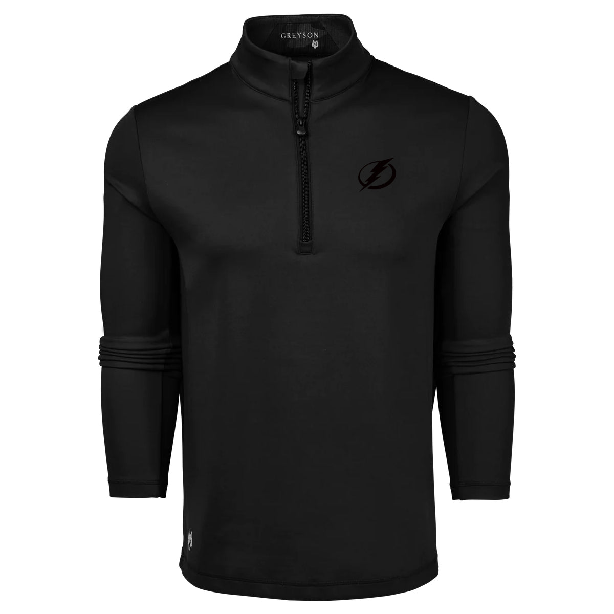 Men's Tampa Bay Lighting Greyson Sequoia Black Tonal 1/4 Zip Pullover