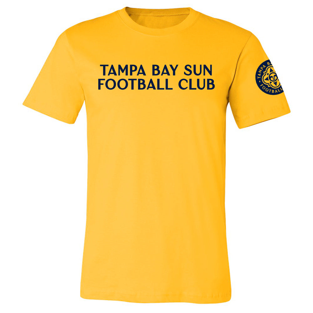 Unisex Tampa Bay Sun FC Gold Cotton Tee