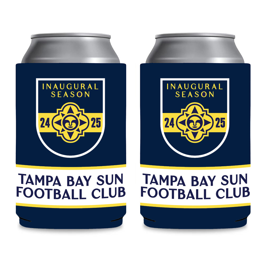 Tampa Bay Sun FC Sublimated 12oz Inaugural Season Logo Can Cooler