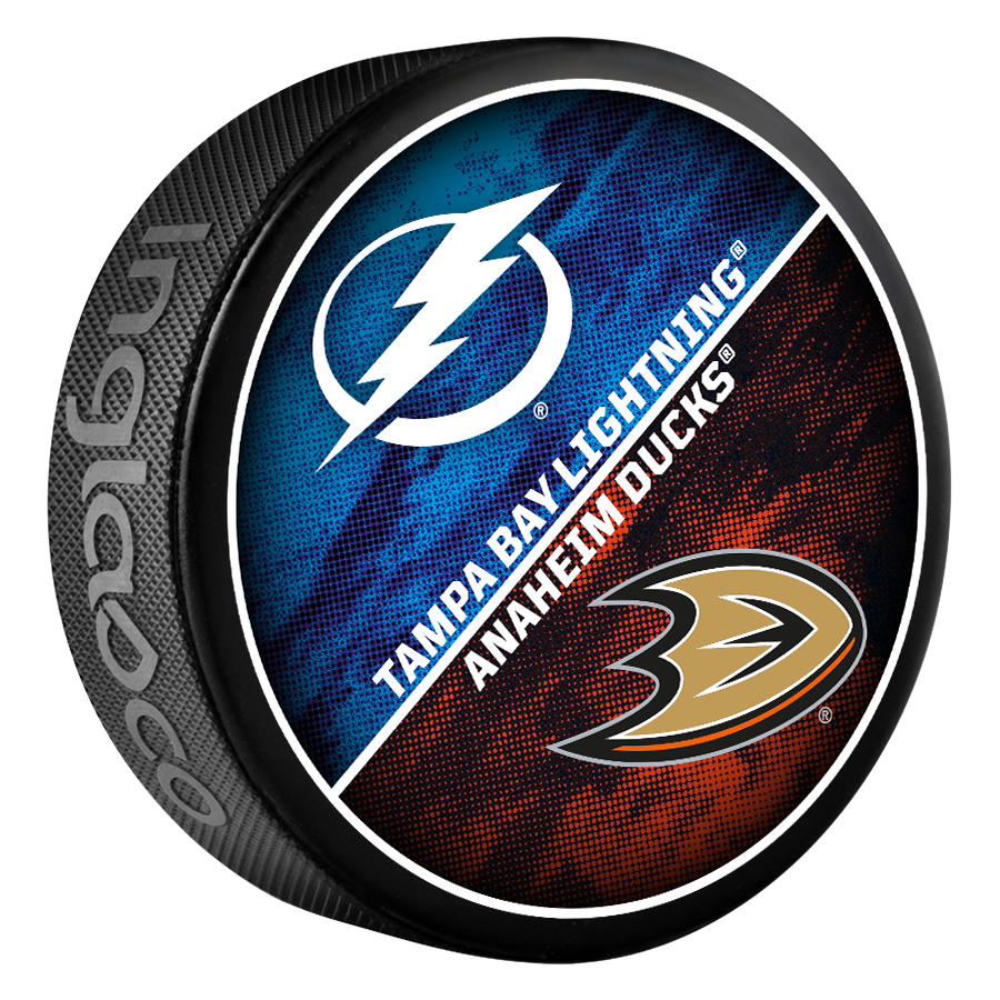 Tampa Bay Lightning 2023-24 Limited Edition Match-up Puck vs Anaheim Ducks