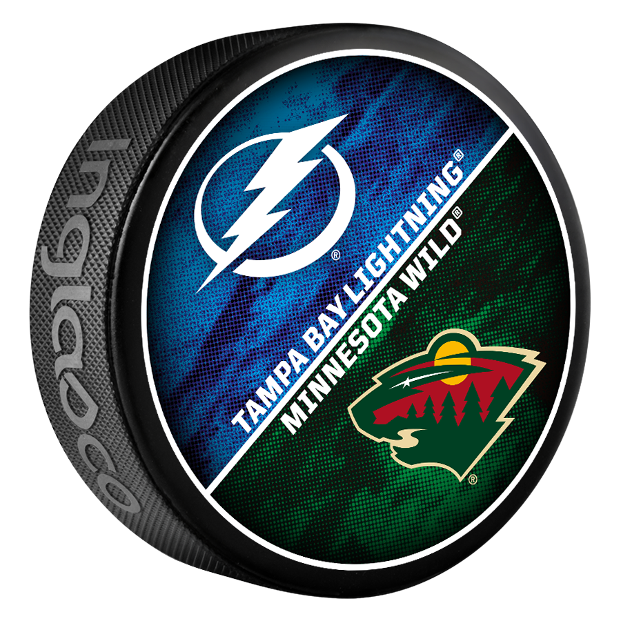 Tampa Bay Lightning 2023-24 Limited Edition Match-up Puck vs Minnesota Wild