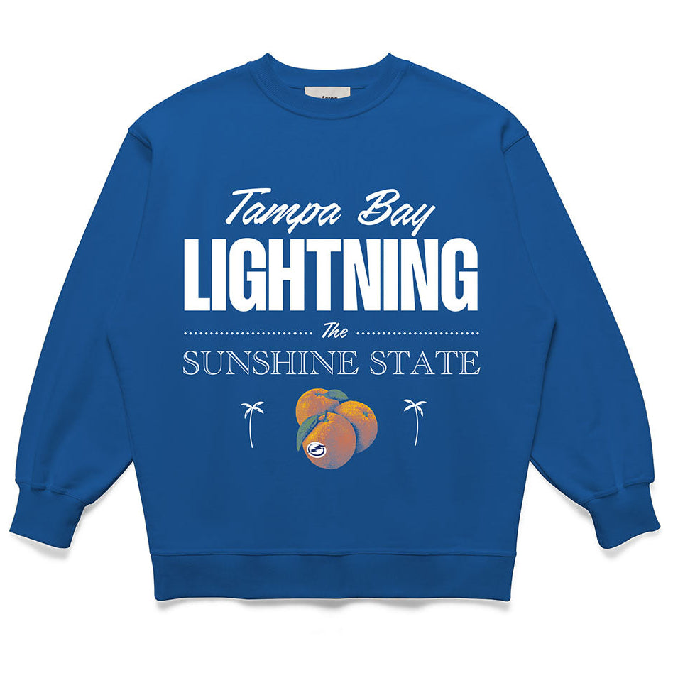 Women's Tampa Bay Lightning Basico Branco Sunshine State Oversized Crew