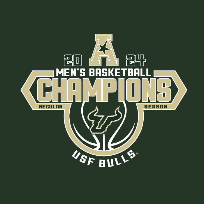 USF Bulls 2023-24 AAC Men's Basketball Regular Season Champions Tee