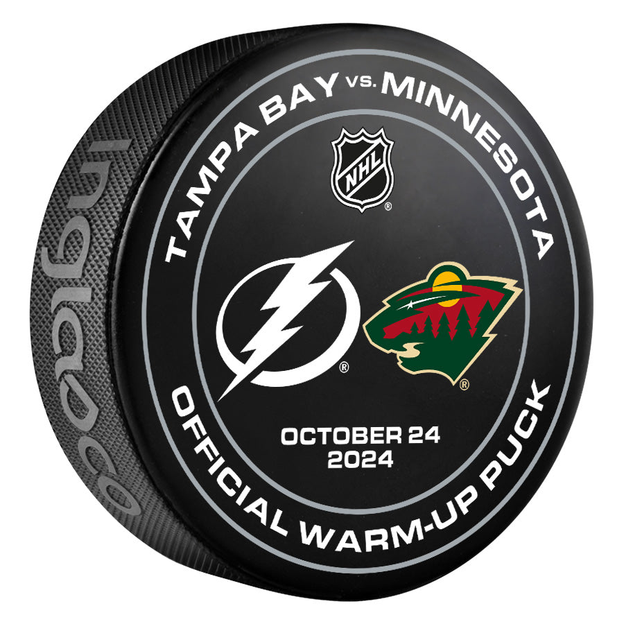 Tampa Bay Lightning 2024-25 Game-used Warm-Up Puck (10/24/2024)