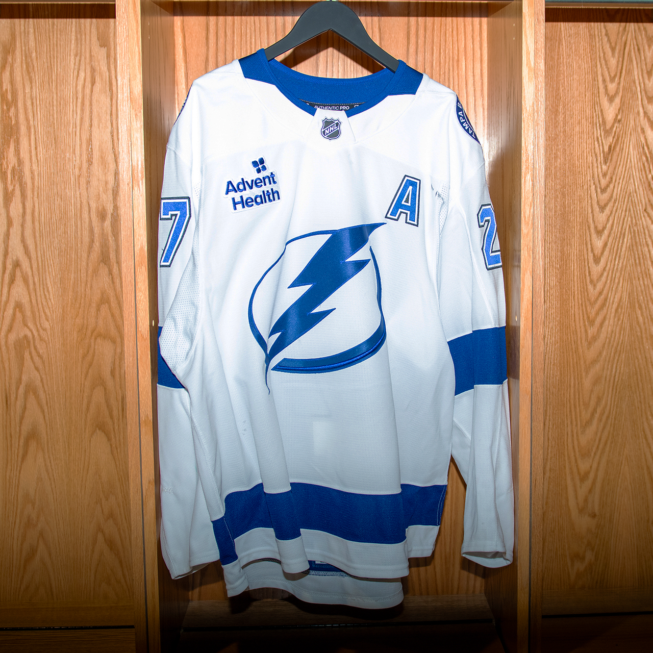 Ryan McDonagh Tampa Bay Lightning Game Worn Jersey 2024-2025 WHITE AWAY JERSEY SET #1