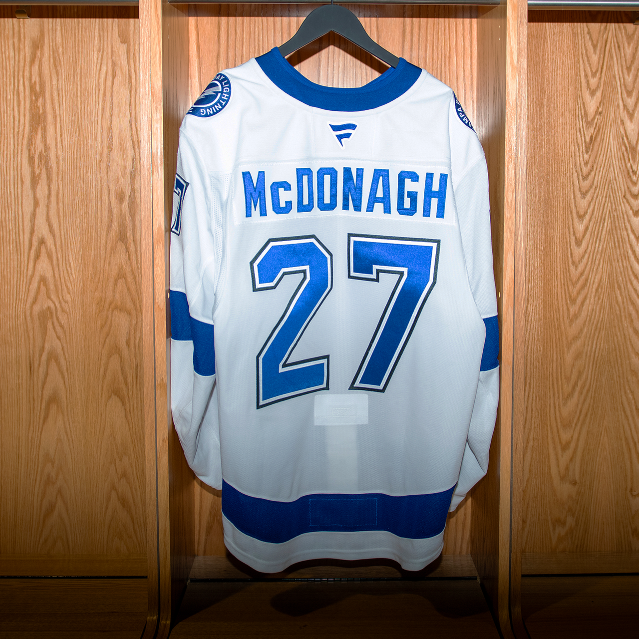 Ryan McDonagh Tampa Bay Lightning Game Worn Jersey 2024-2025 WHITE AWAY JERSEY SET #1