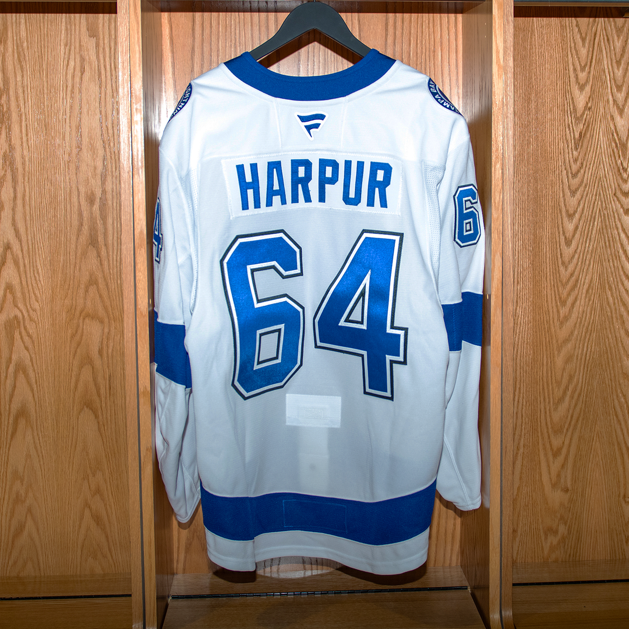 Harpur Tampa Bay Lightning Game Issued Jersey 2024-2025 WHITE AWAY JERSEY SET #1