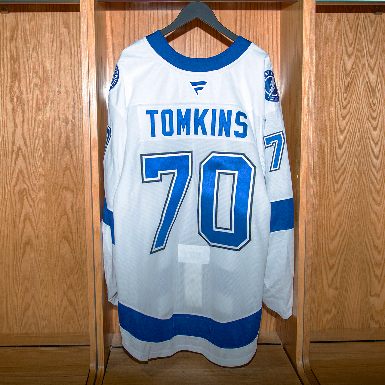 Tomkins Tampa Bay Lightning Game Issued Jersey 2024-2025 WHITE AWAY JERSEY SET #1