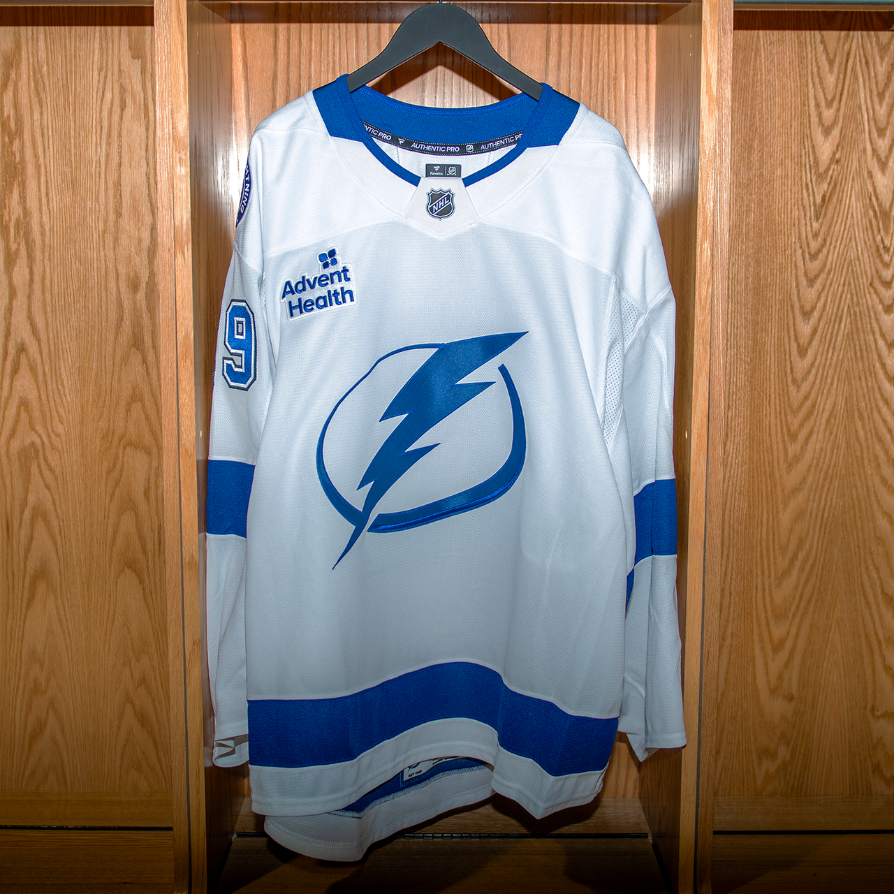 Fanti Tampa Bay Lightning Game Issued Jersey 2024-2025 WHITE AWAY JERSEY SET #1