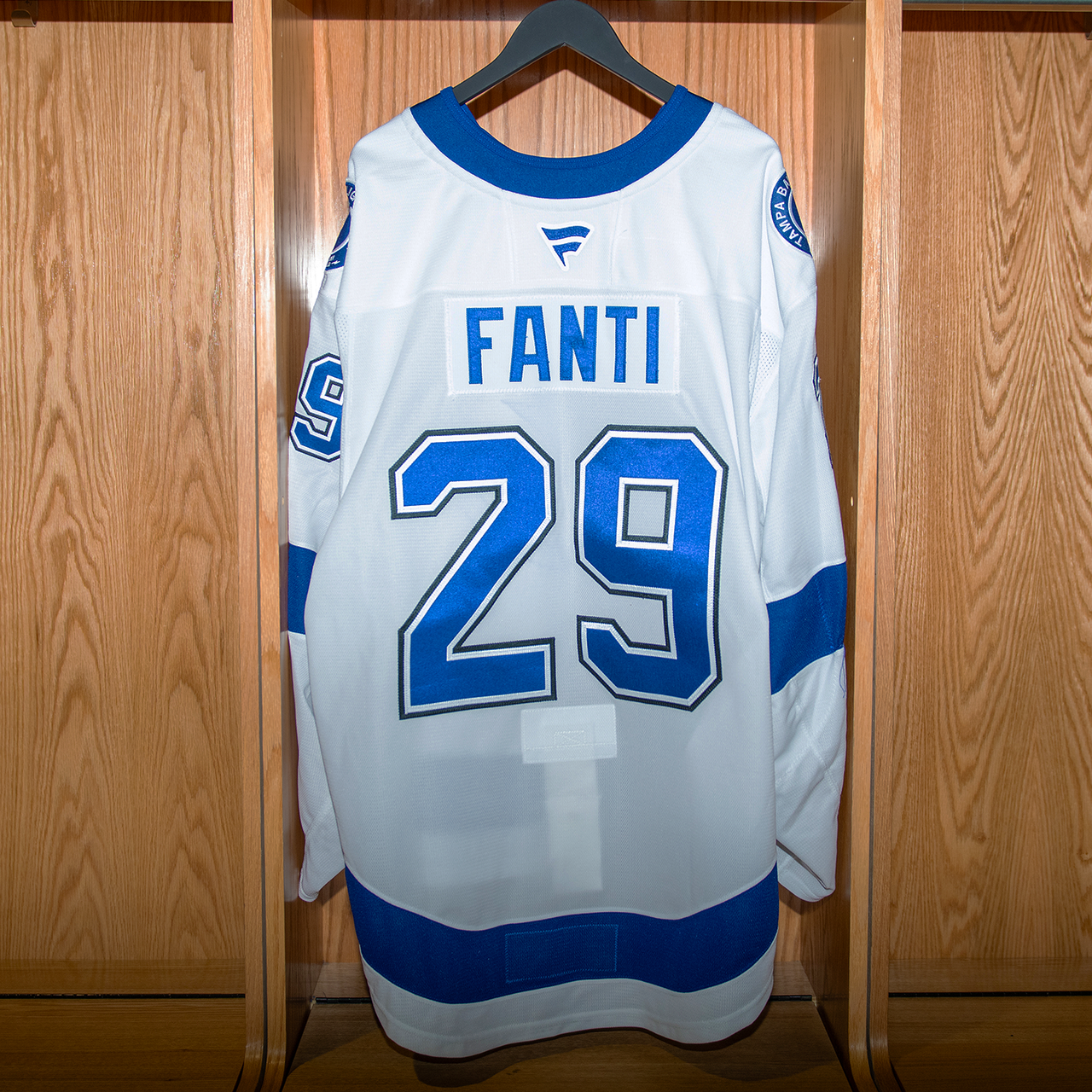 Fanti Tampa Bay Lightning Game Issued Jersey 2024-2025 WHITE AWAY JERSEY SET #1