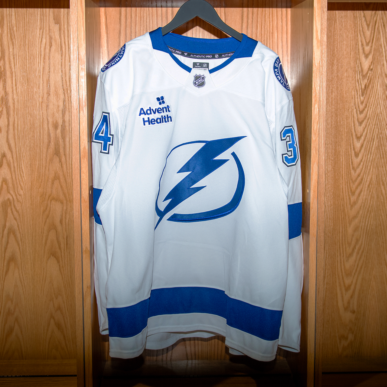 Kessy Tampa Bay Lightning Game Issued Jersey 2024-2025 WHITE AWAY JERSEY SET #1