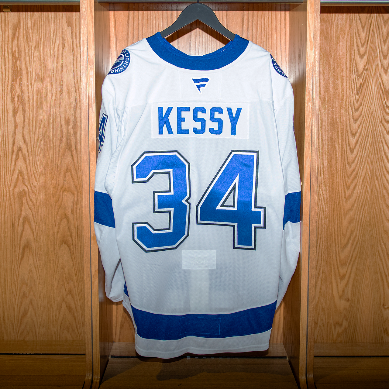 Kessy Tampa Bay Lightning Game Issued Jersey 2024-2025 WHITE AWAY JERSEY SET #1