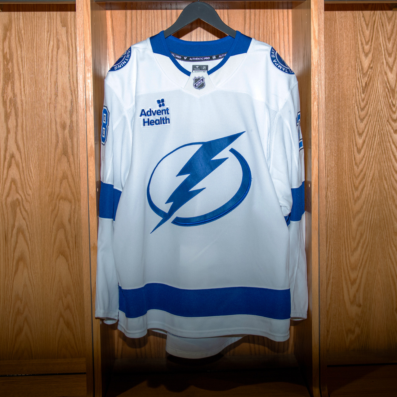 Zemgus Girgensons Tampa Bay Lightning Game Worn Jersey 2024-2025 WHITE AWAY JERSEY SET #2
